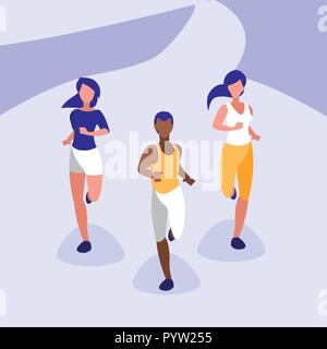 people athlete running avatar character vector illustration design Stock Vector