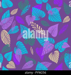 Violet abstract leaves Stock Vector