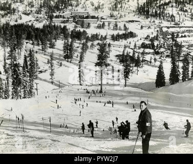 Olympic slalom course, Squaw Valley, USA 1960 Stock Photo