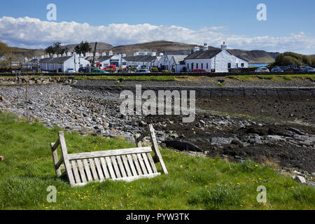 Harbour at Seil Island linking to Easdale. Oban, Argyll Scotland. Once a centre of the British slate industry. Stock Photo
