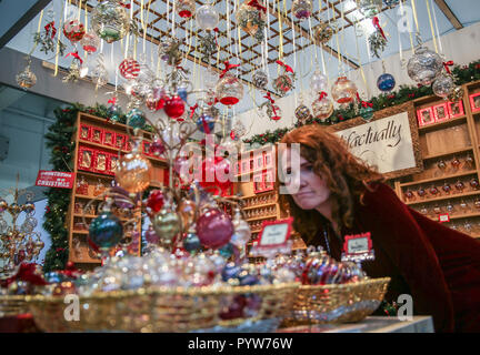 London UK 30 October 2018 The Spirit of Christmas Fair giving the