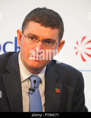 London, UK. 30th Oct, 2018. speaking at the Airport Operators Conference being held at County Hall, London today (Tues) Credit: Finnbarr Webster/Alamy Live News Stock Photo