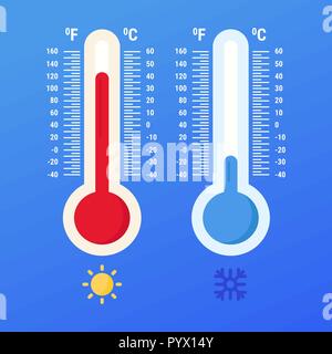 Realistic weather thermometer with high and low temperature. Outdoor temperature  measurement. Isolated vector on white background 15208451 Vector Art at  Vecteezy