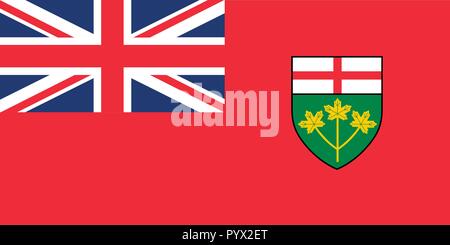 Download Ontario Flag Waving Vector Illustration on White ...