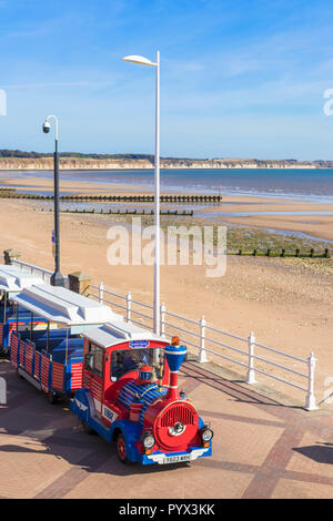 Bridlington Land train operating on North Marine drive connecting South  Bridlington with North beach East Riding of Yorkshire England UK  Europe Stock Photo