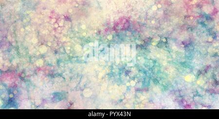 pink purple blue green and white background with glass texture and bokeh lights blurred in soft colors Stock Photo