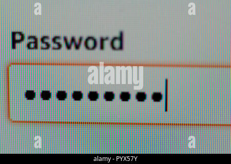 Password Box in Internet Browser Stock Photo