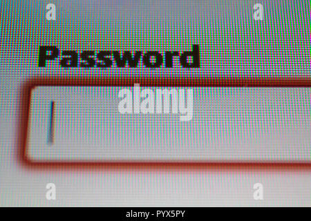 Password Box in Internet Browser Stock Photo