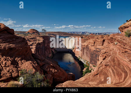 Glen Canyon Dam Bridge, Arizona, USA, North America Stock Photo