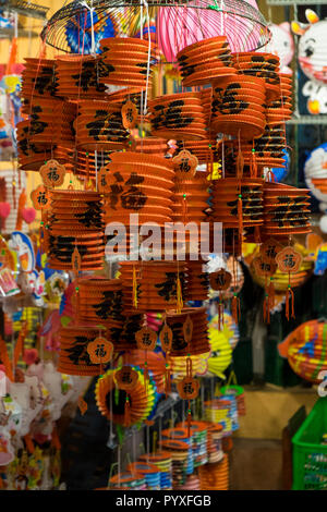 Lanterns for sale in Chinatown, Ho Chi Minh City, Vietnam for the mid-autumn festival Stock Photo