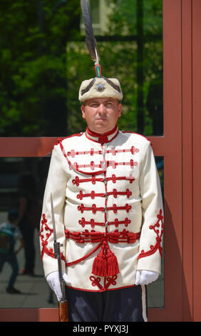 Guard of honour, presidential palace, Sofia, Bulgaria, Ehrenwache, Praesidentenpalast, Bulgarien Stock Photo