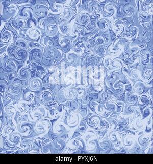 Marble blue abstract background. Digital painted vector marbled texture. Stock Vector
