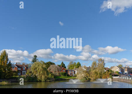 LINDFIELD, WEST SUSSEX/UK -OCTOBER 29 : View of the pond in Lindfield West Sussex on October 29, 2018 Stock Photo