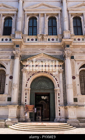 The ornate facade of the Scuola Grande di San Rocco in Venice, Italy Stock Photo