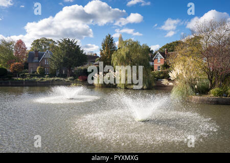 LINDFIELD, WEST SUSSEX/UK -OCTOBER 29 : View of the pond in Lindfield West Sussex on October 29, 2018 Stock Photo