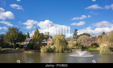 LINDFIELD, WEST SUSSEX/UK -OCTOBER 29 : View of the pond in Lindfield West Sussex on October 29, 2018 Stock Photo