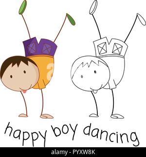 Doodle street boy dancing illustration Stock Vector Image & Art - Alamy