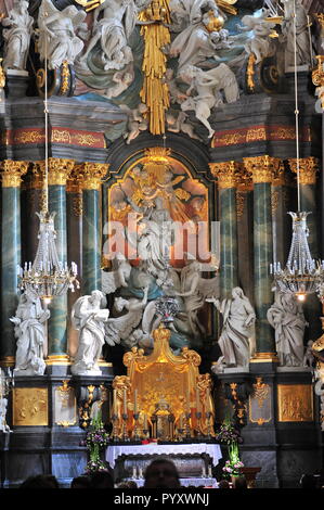 Czestochowa, Poland, June 2018. Jasna Gora sanctuary, Monastery in Czestochowa, Very important and most popular pilgrimary place in Poland. Interior of cathedral. Stock Photo
