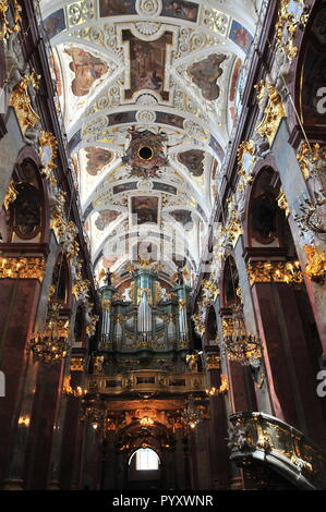 Czestochowa, Poland, June 2018. Jasna Gora sanctuary, Monastery in Czestochowa, Very important and most popular pilgrimary place in Poland. Interior of cathedral. Stock Photo