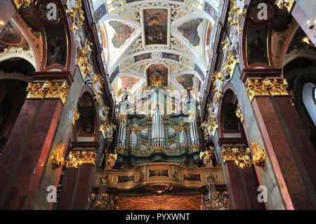 Czestochowa, Poland, June 2018. Jasna Gora sanctuary, Monastery in Czestochowa, Very important and most popular pilgrimary place in Poland. Interior of cathedral. Stock Photo