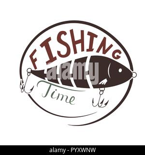 Fishing lures logo icon Royalty Free Vector Image