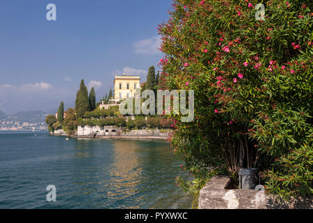 Gardens and buildings of Villa Monastero at Varenna on Lake Como, Italy Stock Photo