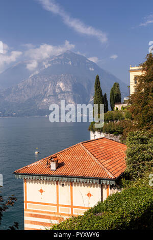 Gardens and buildings of Villa Monastero at Varenna on Lake Como, Italy Stock Photo