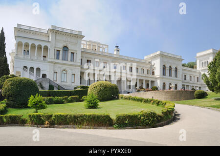 Angle View of Livadia Palace from Amazing Park Stock Photo