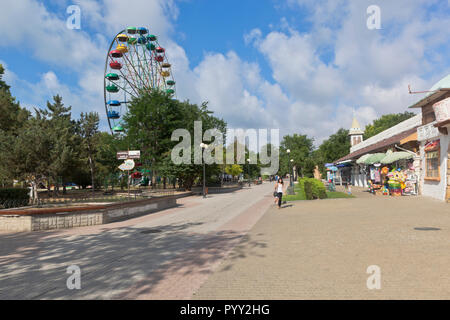 Evpatoria, Crimea, Russia - June 30, 2018: Frunze Park in the resort town of Evpatoria, Crimea Stock Photo