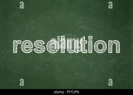 Law concept: Resolution on chalkboard background Stock Photo