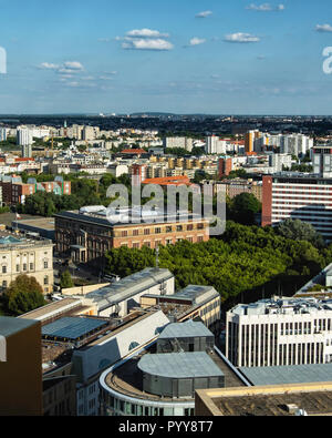 Berlin-Mitte,Potsdamer Platz. Aerial view from Panoramapunkt viewing platform in the Kollhoff Tower. Stock Photo