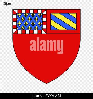 Emblem of Dijon. City of France. Vector illustration Stock Vector