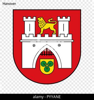 Emblem of Hanover. City of Germany. Vector illustration Stock