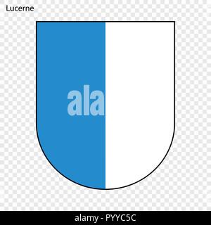 Blason de Lucerne - Cantons de Suisse - Lucerne - À coudre ou
