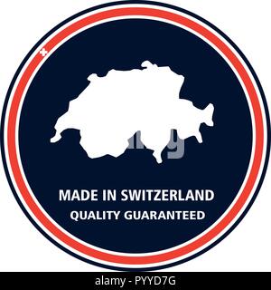 Made in Switzerland quality stamp. Vector illustration Stock Vector