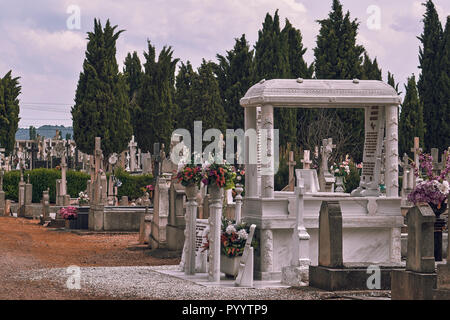 Interior of the cemetery of Carmen in the city of Valladolid, Castilla y Leon, Spain, Europe Stock Photo