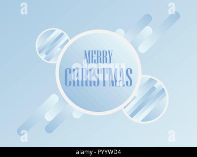Merry Christmas. Christmas balls with gradient in flat style. Festive background. Vector illustration Stock Vector