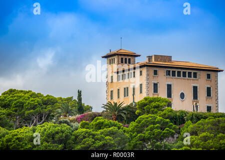 Villa March, also palace Sa Torre Cega in Cala Rajada, Capdepera, Mallorca, Balearic Islands, Spain Stock Photo