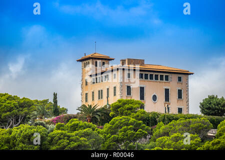 Villa March, also palace Sa Torre Cega in Cala Rajada, Capdepera, Mallorca, Balearic Islands, Spain Stock Photo