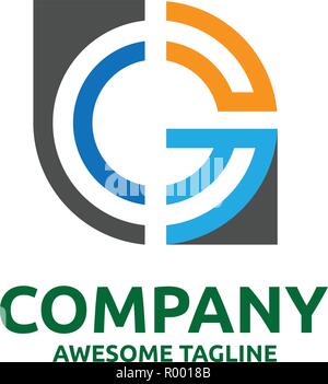 simple modern creative letter G as target icon vector, letter G logo concept Stock Vector