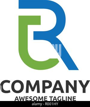 creative initial Letter RJ Logo Design Vector isolated on white. Stock Vector