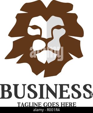 Lion head logo vector, lion king head sign concept, Lions head logo, lion face graphic illustration, Design element Stock Vector