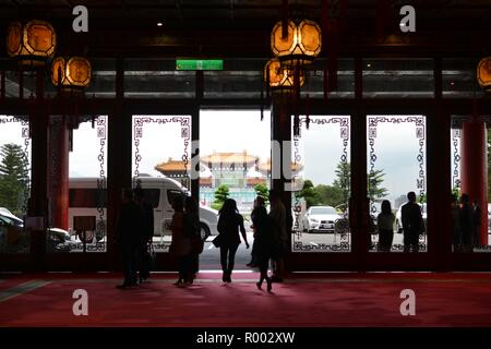 Lobby and entrance Grand hotel in Taipei, Taiwan Stock Photo