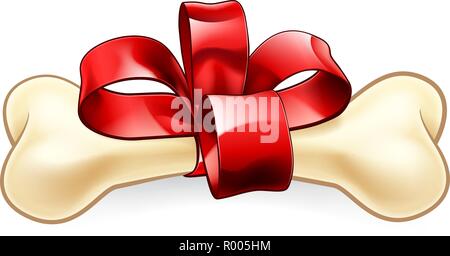 Pet Dogs Bone Christmas or Birthday Gift  Stock Vector