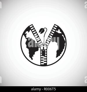 Global ecology power problems on white background Stock Vector