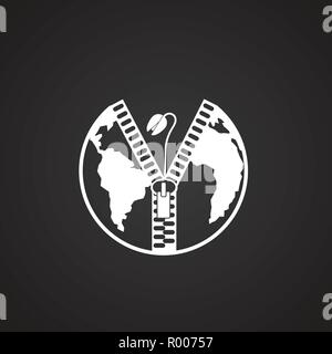 Global ecology power problems on black background Stock Vector