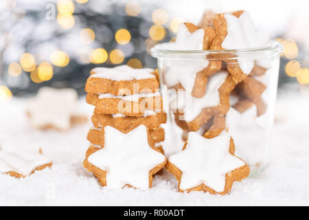 Christmas cookies cinnamon baking bakery snow winter Stock Photo