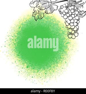 Wine menu background. Vector food illustration. Stock Vector