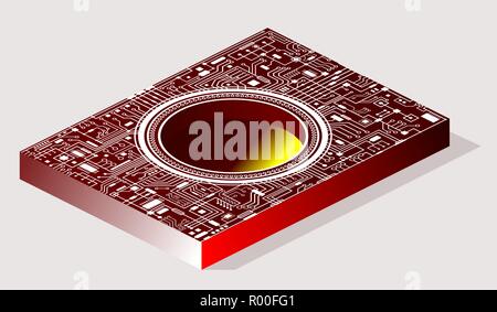 Computer circuit board. Stock Vector