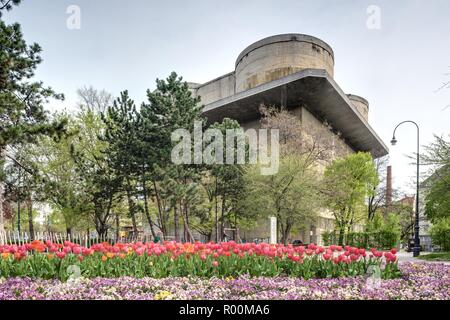 Wien, Flakturm Arenbergpark - Vienna, Flak Tower Stock Photo